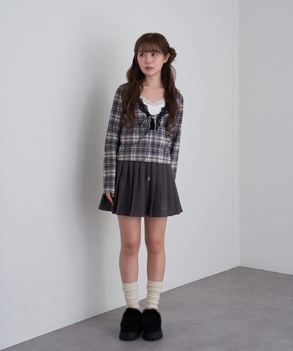 衛衣百褶迷你裙