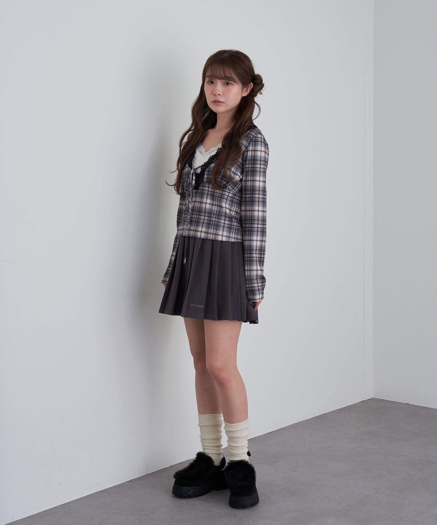 衛衣百褶迷你裙