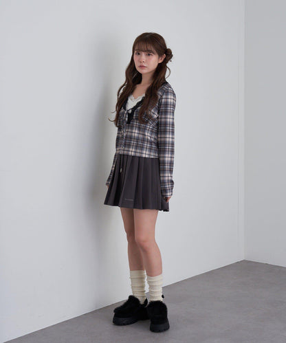 衛衣百褶迷你裙