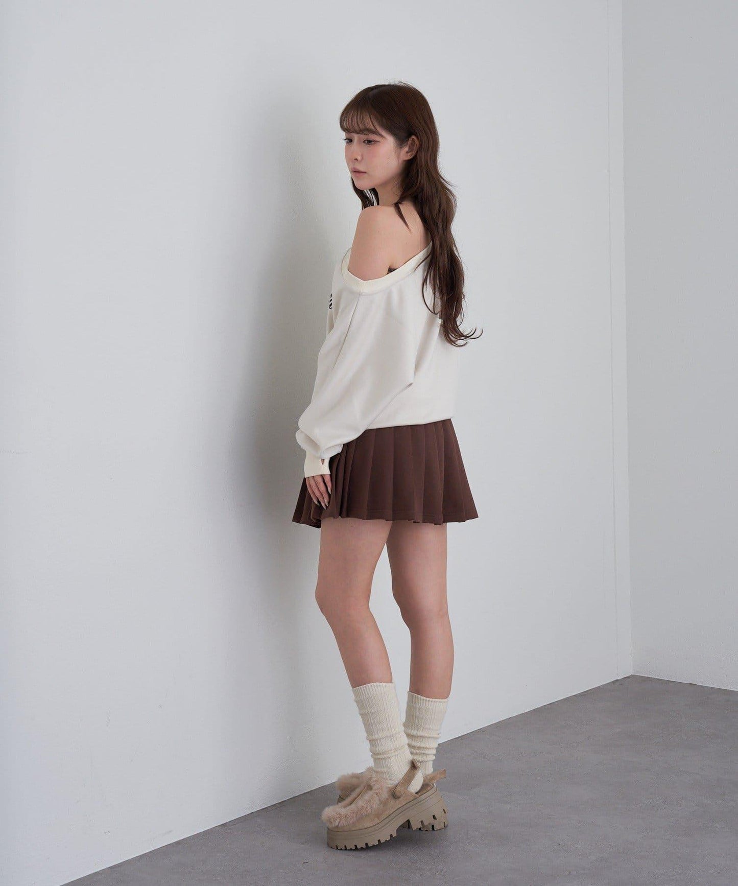 衛衣百褶迷你裙