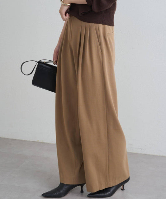 【限時優惠券適用】TR3褶皺寬鬆長褲