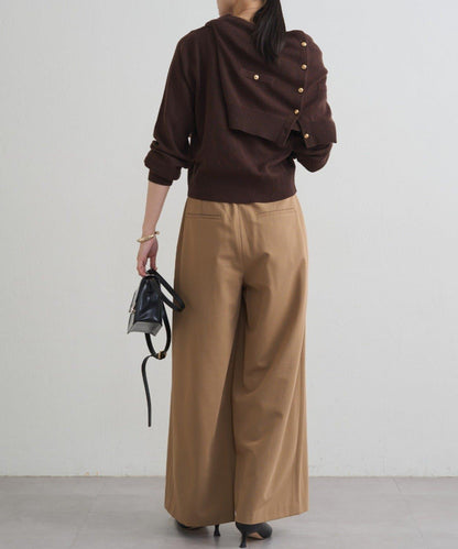 【限時優惠券適用】TR3褶皺寬鬆長褲