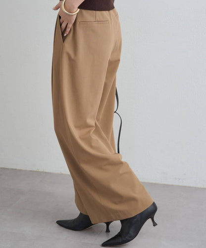 【限時優惠券適用】TR3褶皺寬鬆長褲