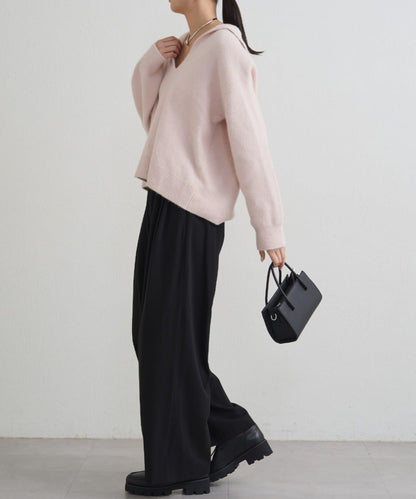 【限時優惠券適用】TR3褶皺寬鬆長褲