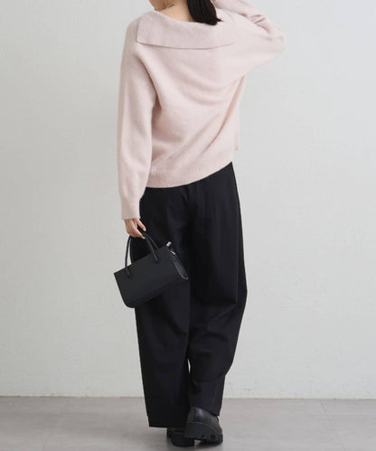 【限時優惠券適用】TR3褶皺寬鬆長褲