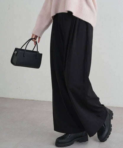 【限時優惠券適用】TR3褶皺寬鬆長褲