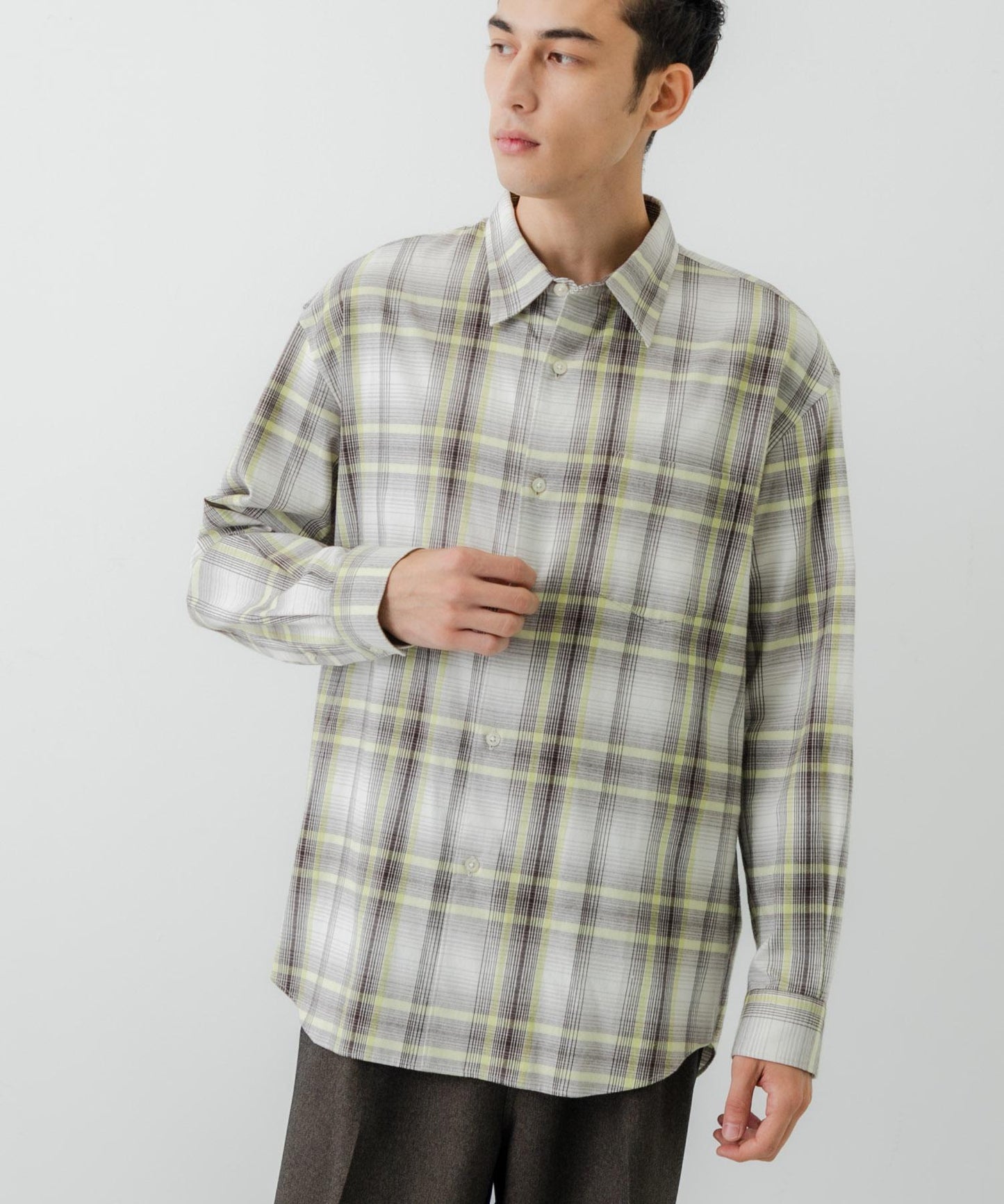 『聯名』OUTDOOR EXCHANGE×URBAN RESEARCH 長毛格紋襯衫