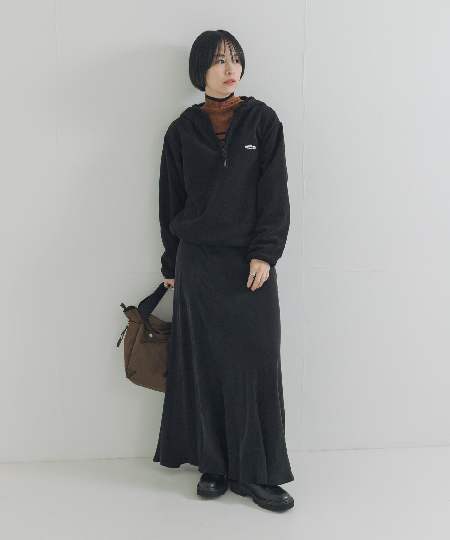 THOUSAND MILE×URBAN RESEARCH 聯名針織抓絨半拉鍊連帽衛衣