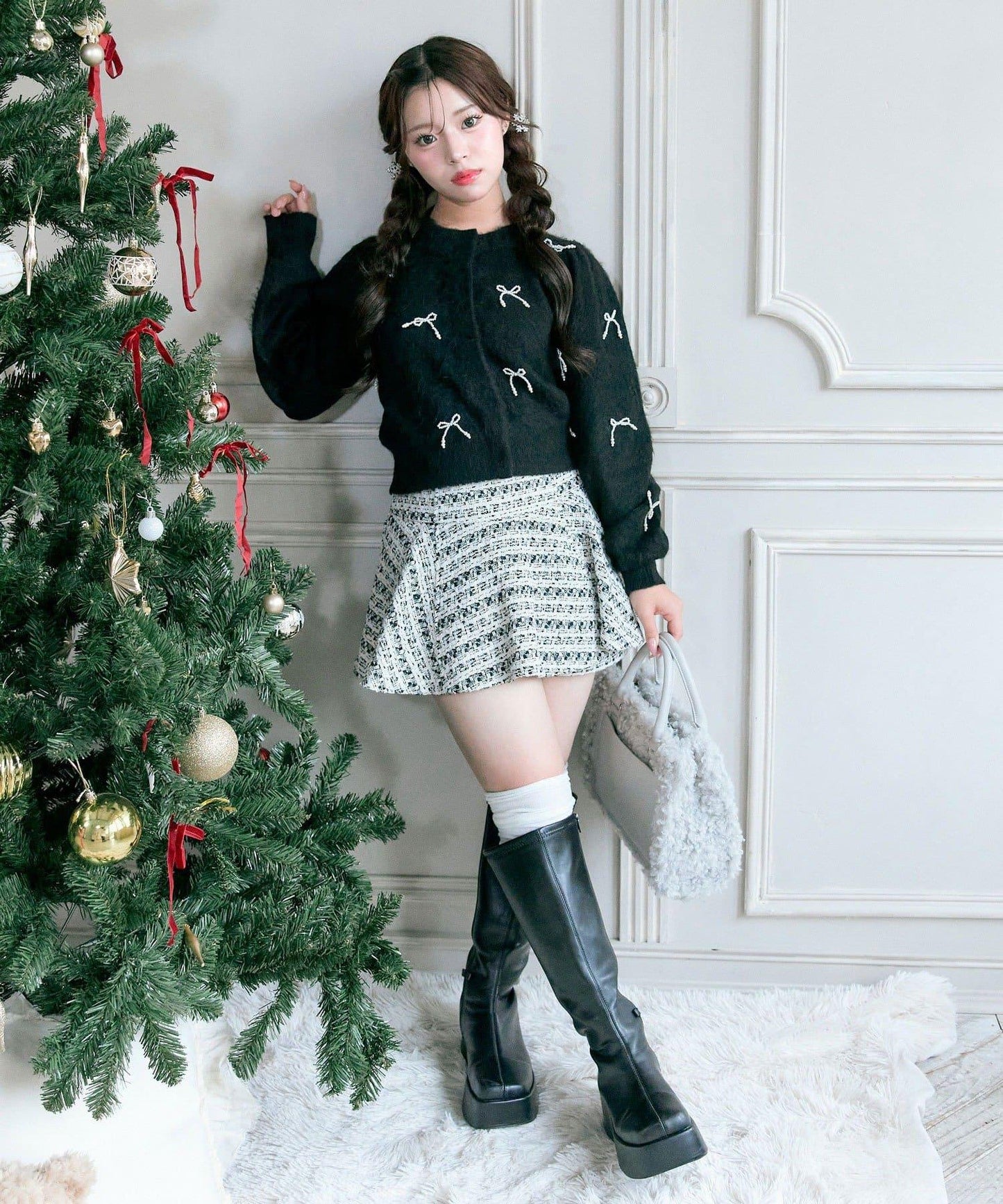 Twinkle蝴蝶結針織衫