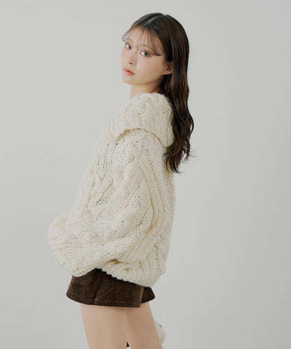 亮片編織寬鬆開衫