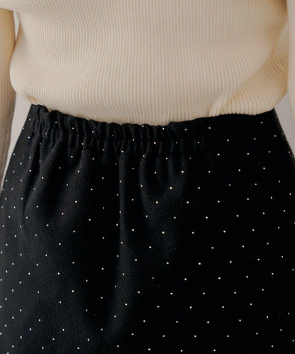 鑲鑽梯形修身迷你裙