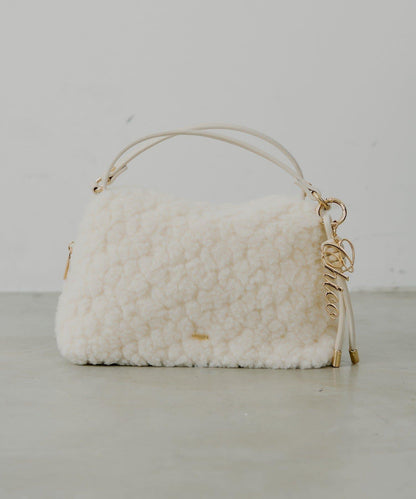 拼色雙提手單肩包