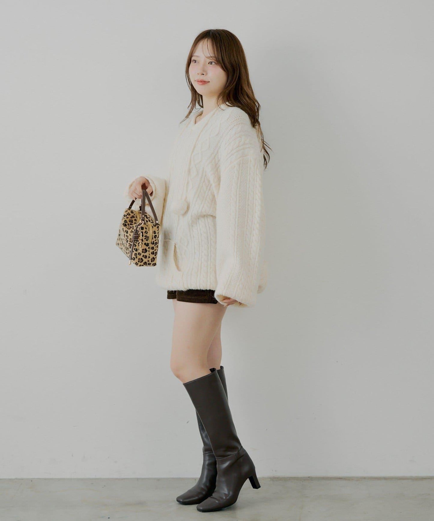 拼色雙提手單肩包