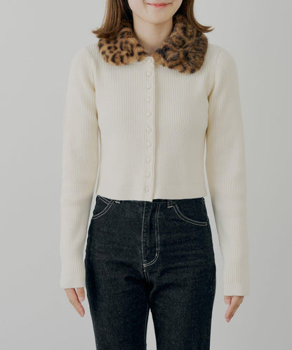 可拆卸毛領修身上衣【SALON by Chico】