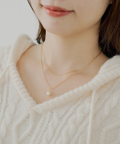 珍珠裝飾鏈條項鍊