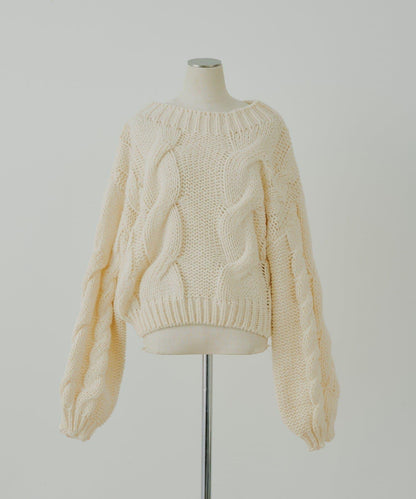 寬鬆大號麻花針織衫