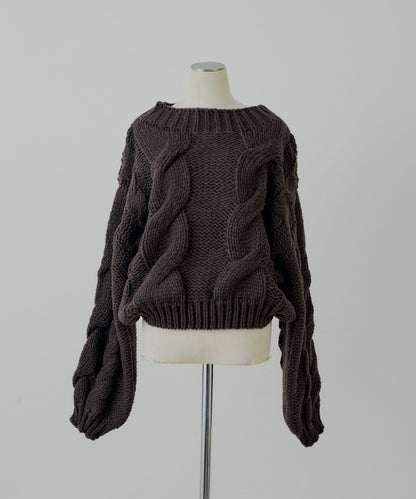 寬鬆大號麻花針織衫