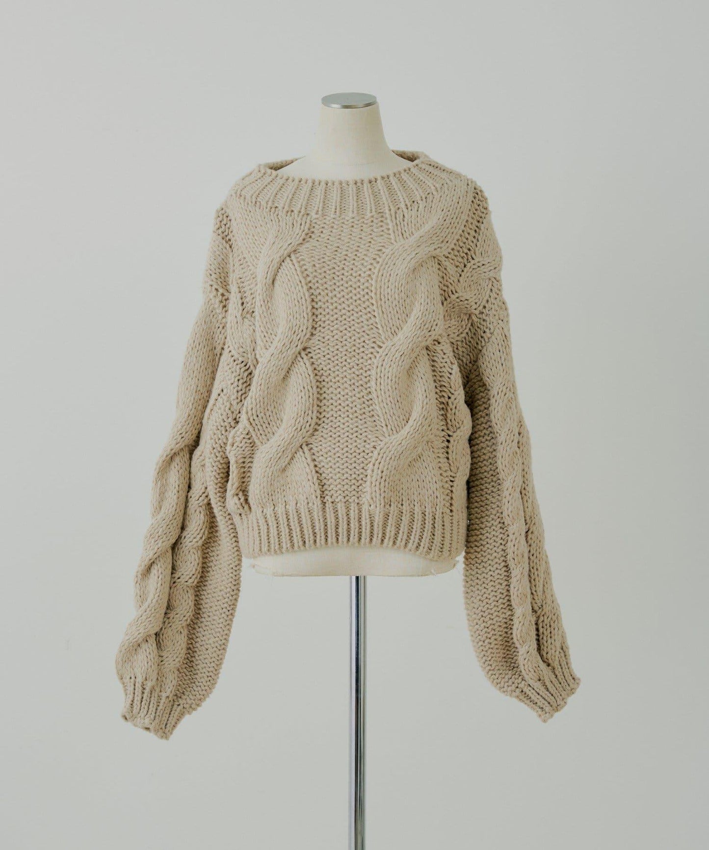 寬鬆大號麻花針織衫