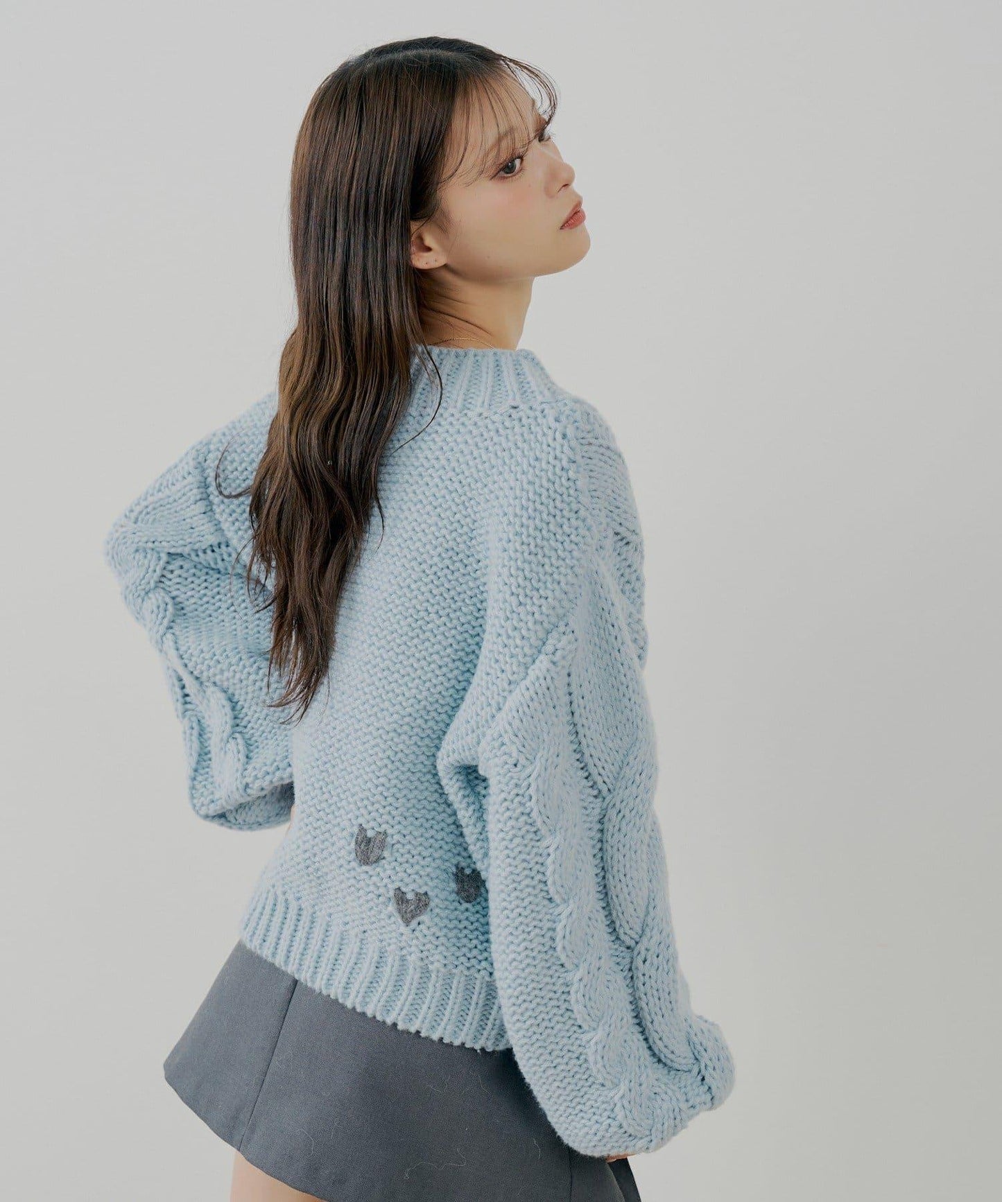 寬鬆大號麻花針織衫