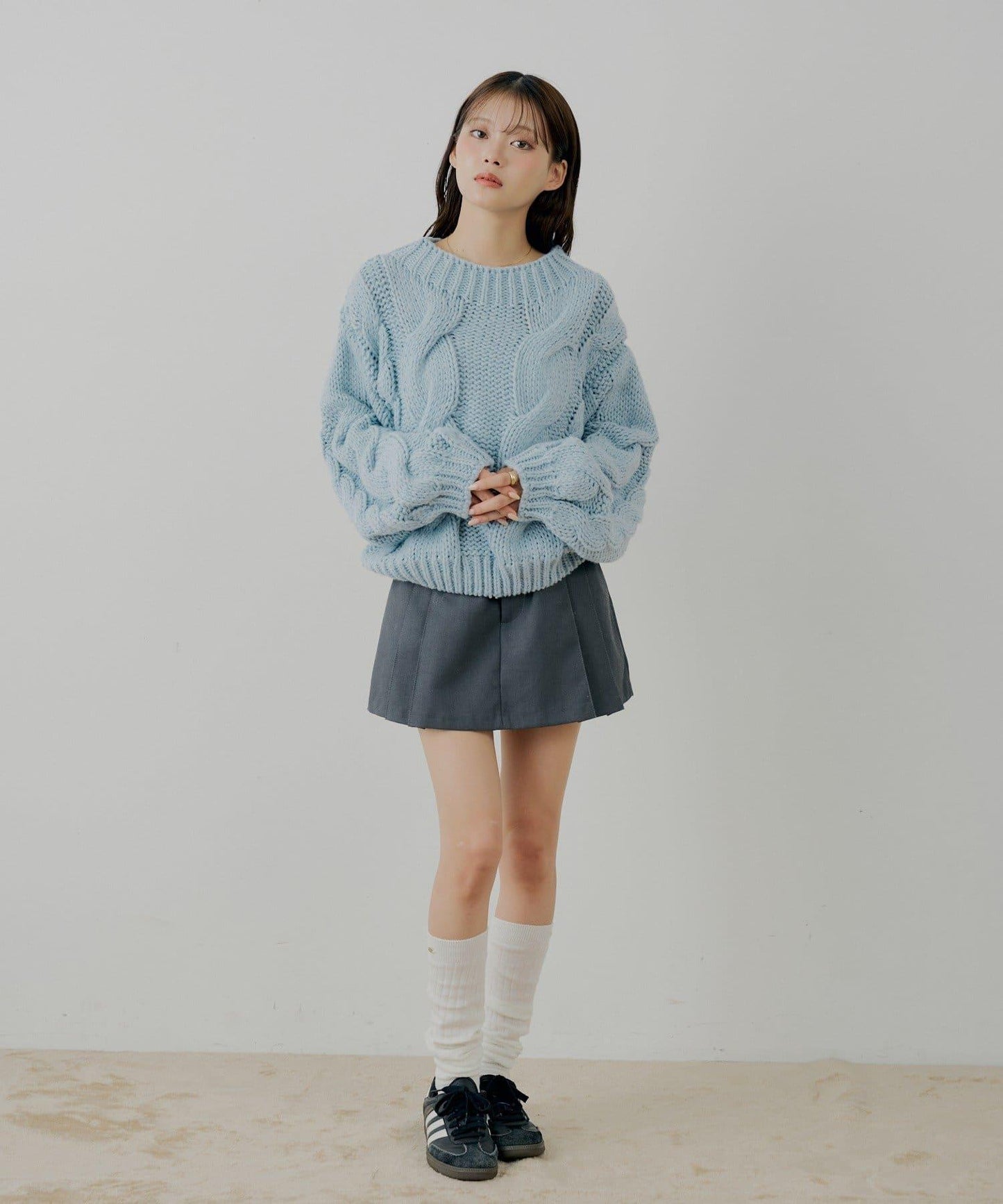 寬鬆大號麻花針織衫