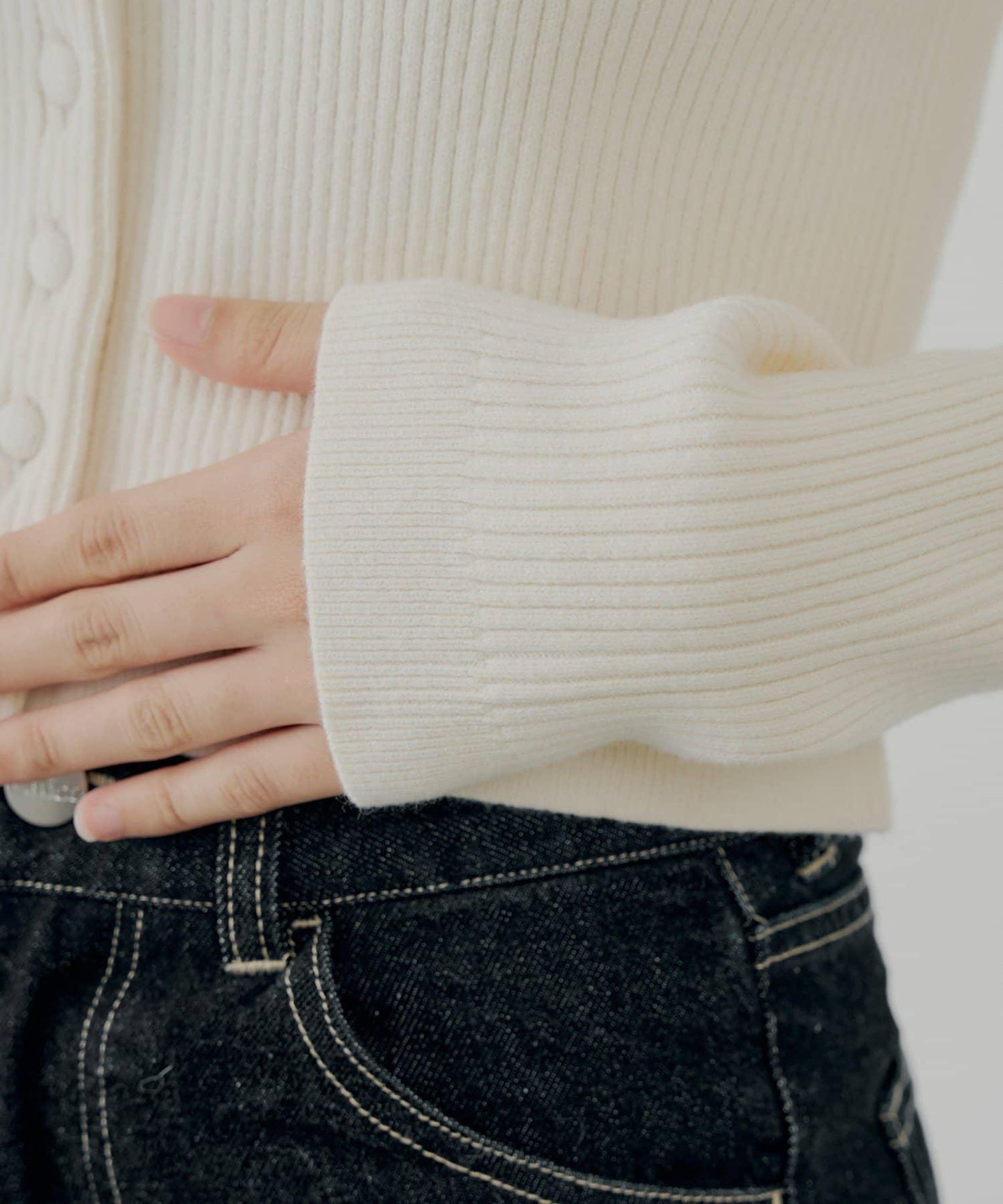 可拆卸毛領修身上衣【SALON by Chico】