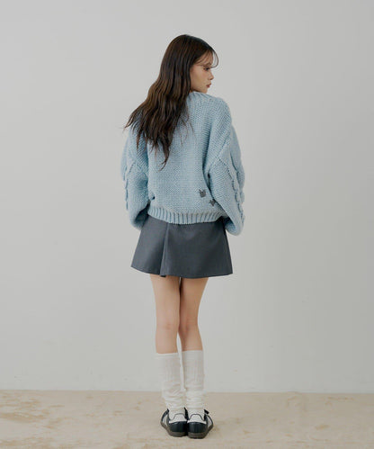 寬鬆大號麻花針織衫