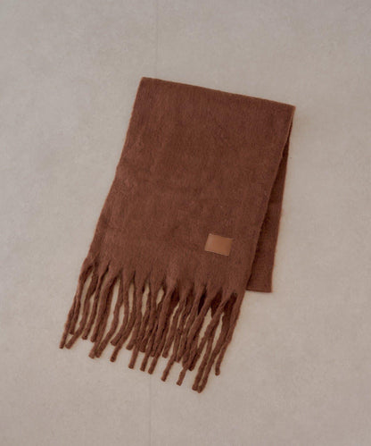 寬大流蘇加厚圍巾