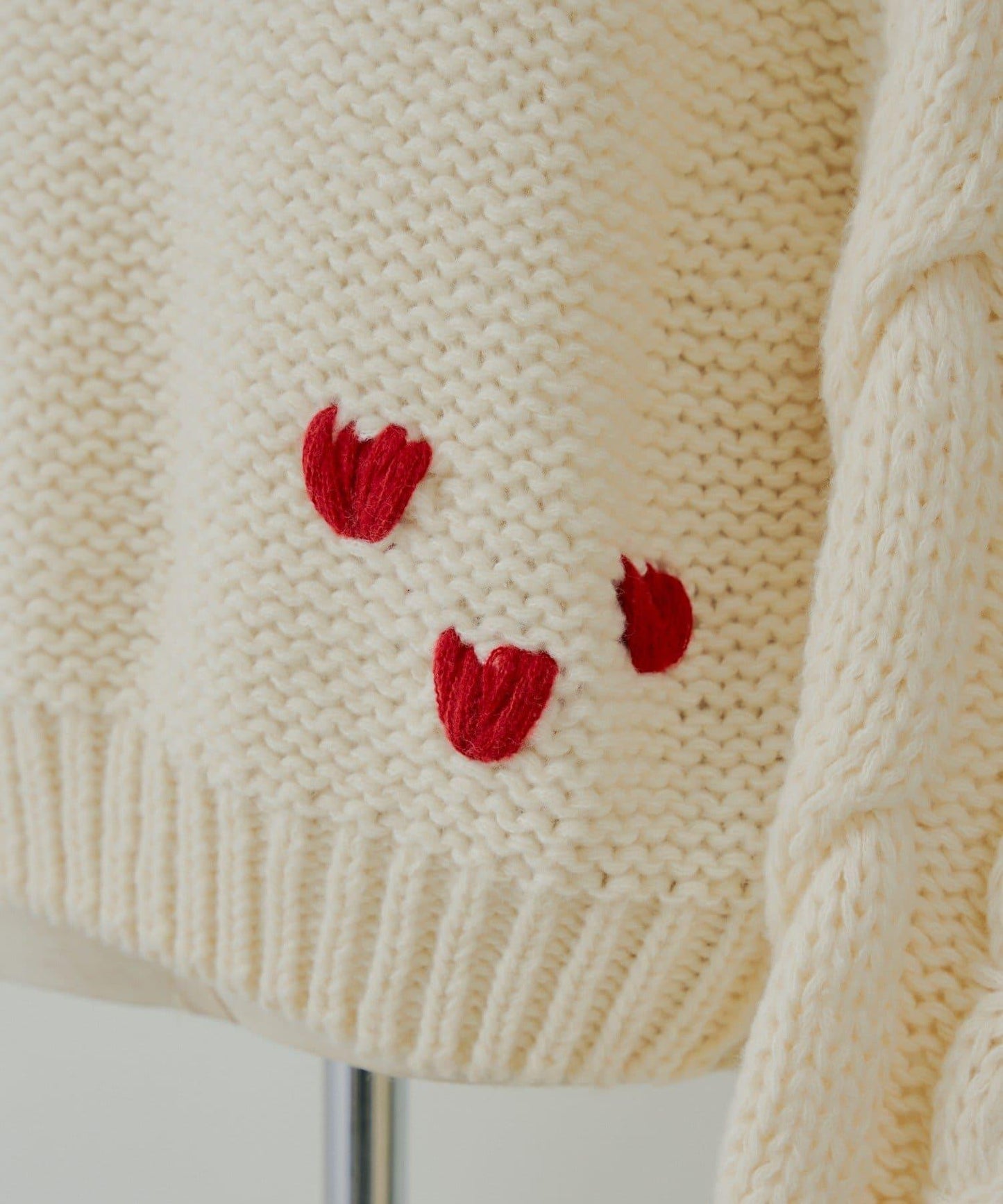 寬鬆大號麻花針織衫