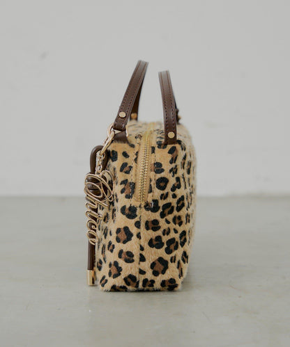 拼色雙提手單肩包