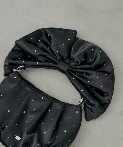 【SALON by Chico】水晶裝飾蝴蝶結單肩包