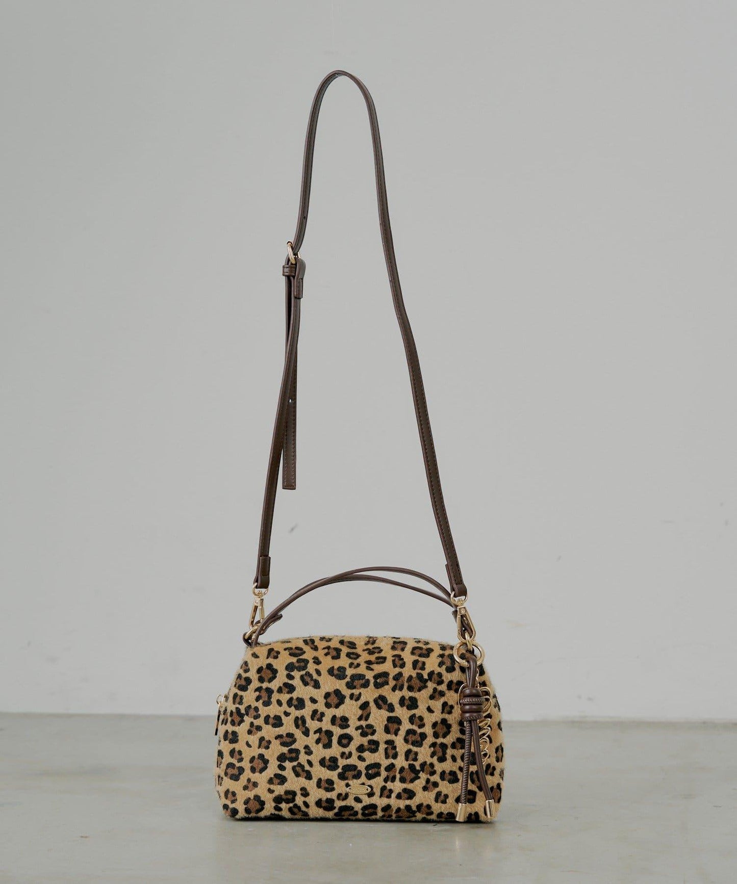 拼色雙提手單肩包