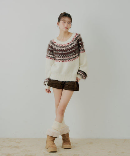 北歐風格寬鬆針織衫