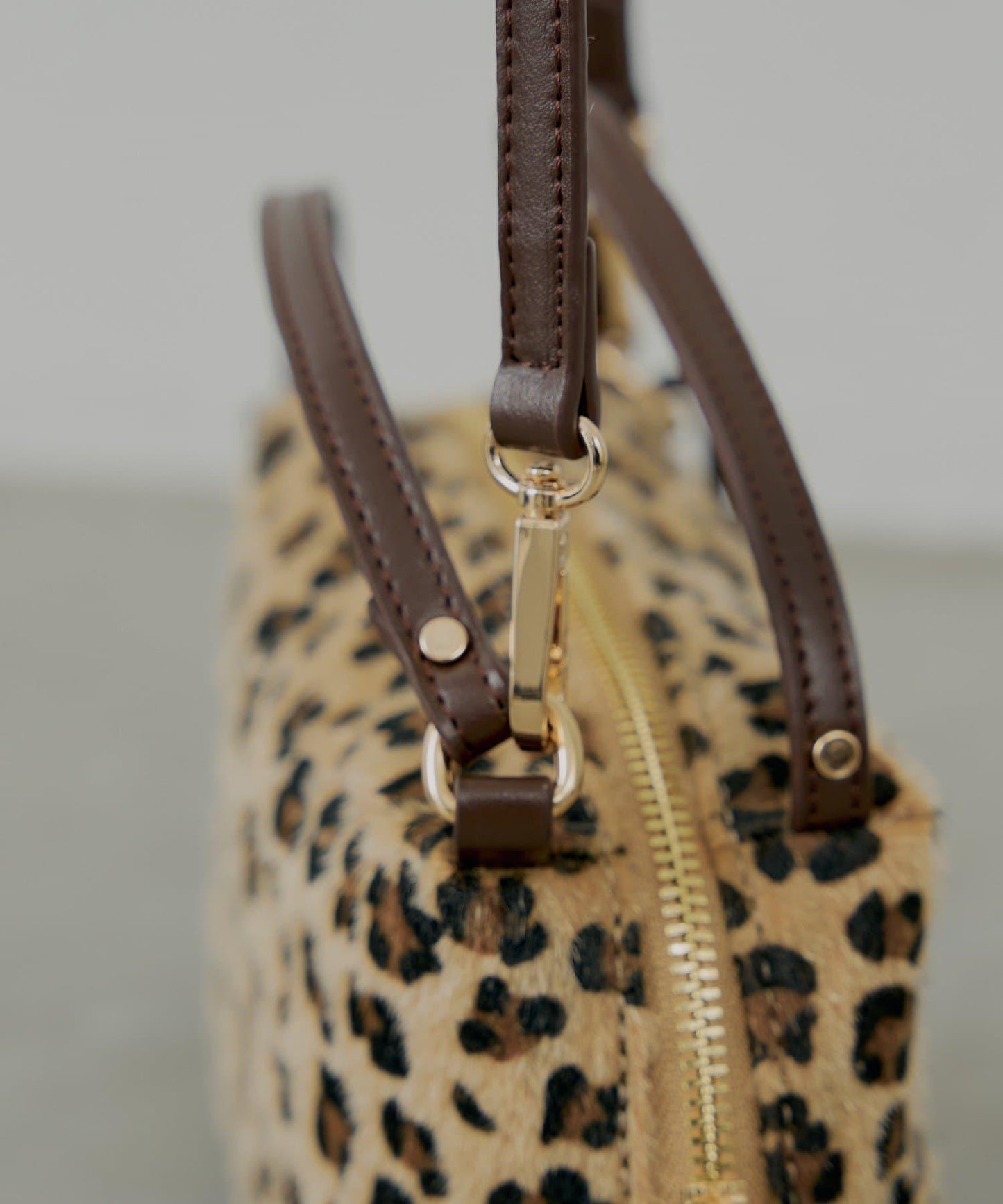 拼色雙提手單肩包