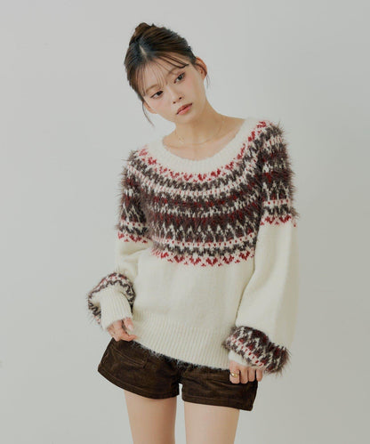 北歐風格寬鬆針織衫