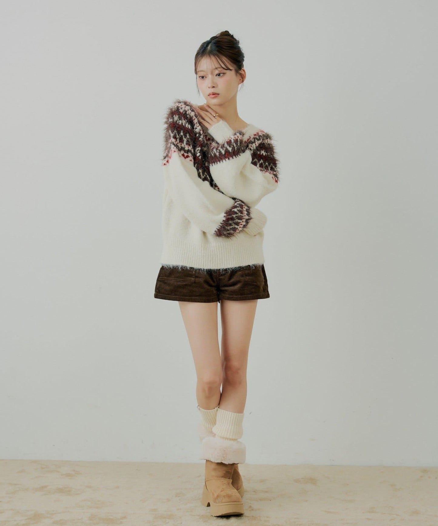 北歐風格寬鬆針織衫