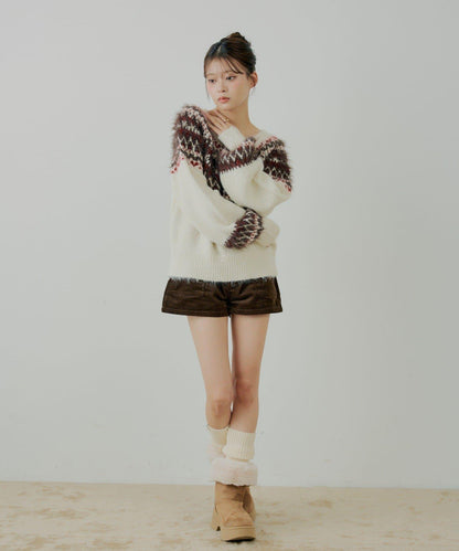 北歐風格寬鬆針織衫