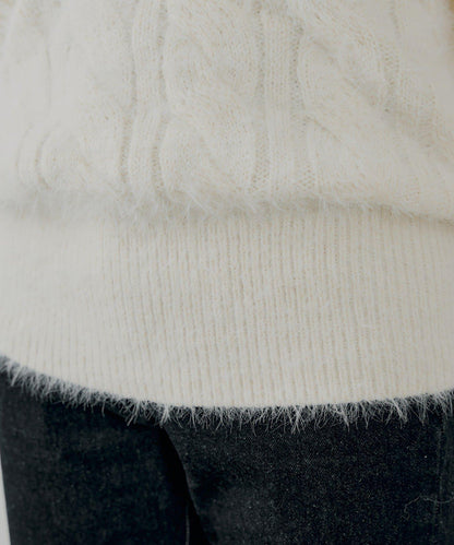 羅紋設計一字肩寬鬆針織衫