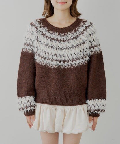 北歐風格寬鬆針織衫