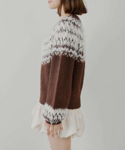 北歐風格寬鬆針織衫