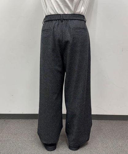 斜紋寬鬆休閒長褲