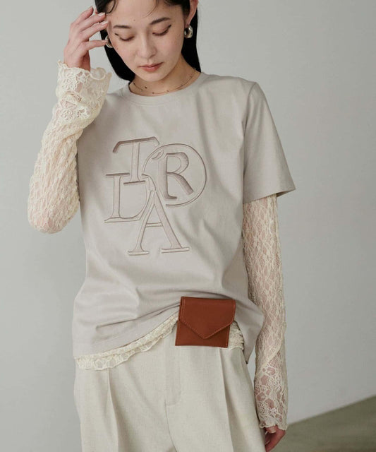 【LARUTA】加厚立體logo刺繡T恤