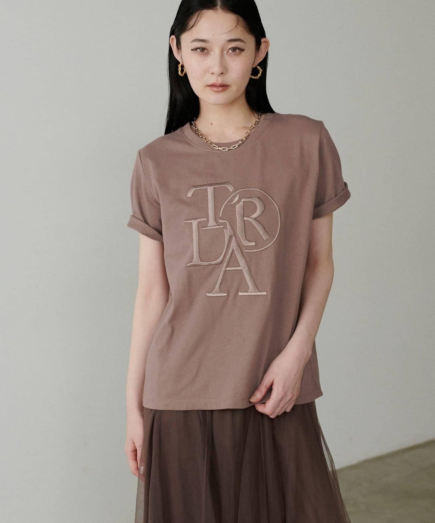 【LARUTA】加厚立體logo刺繡T恤