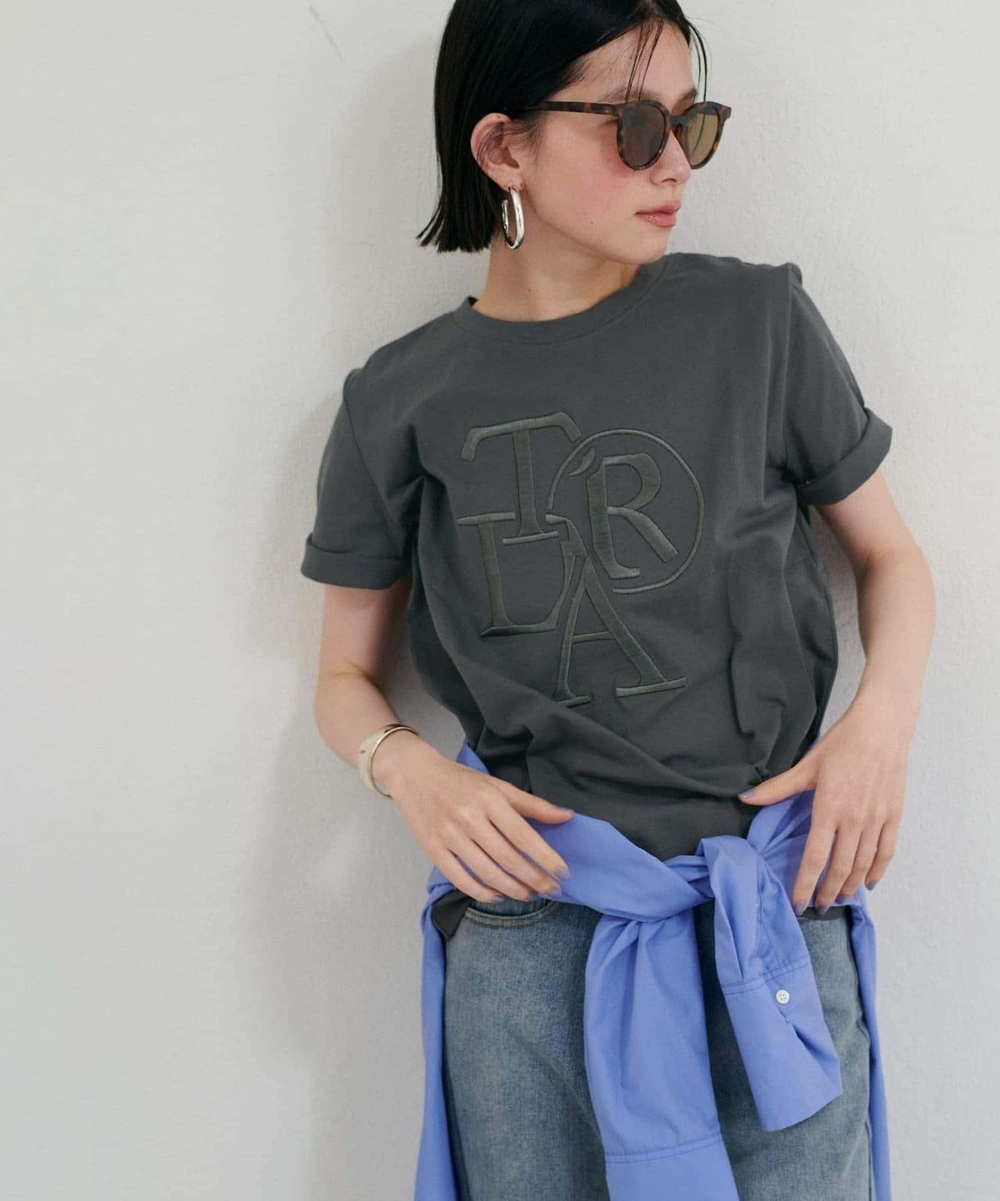 【LARUTA】加厚立體logo刺繡T恤