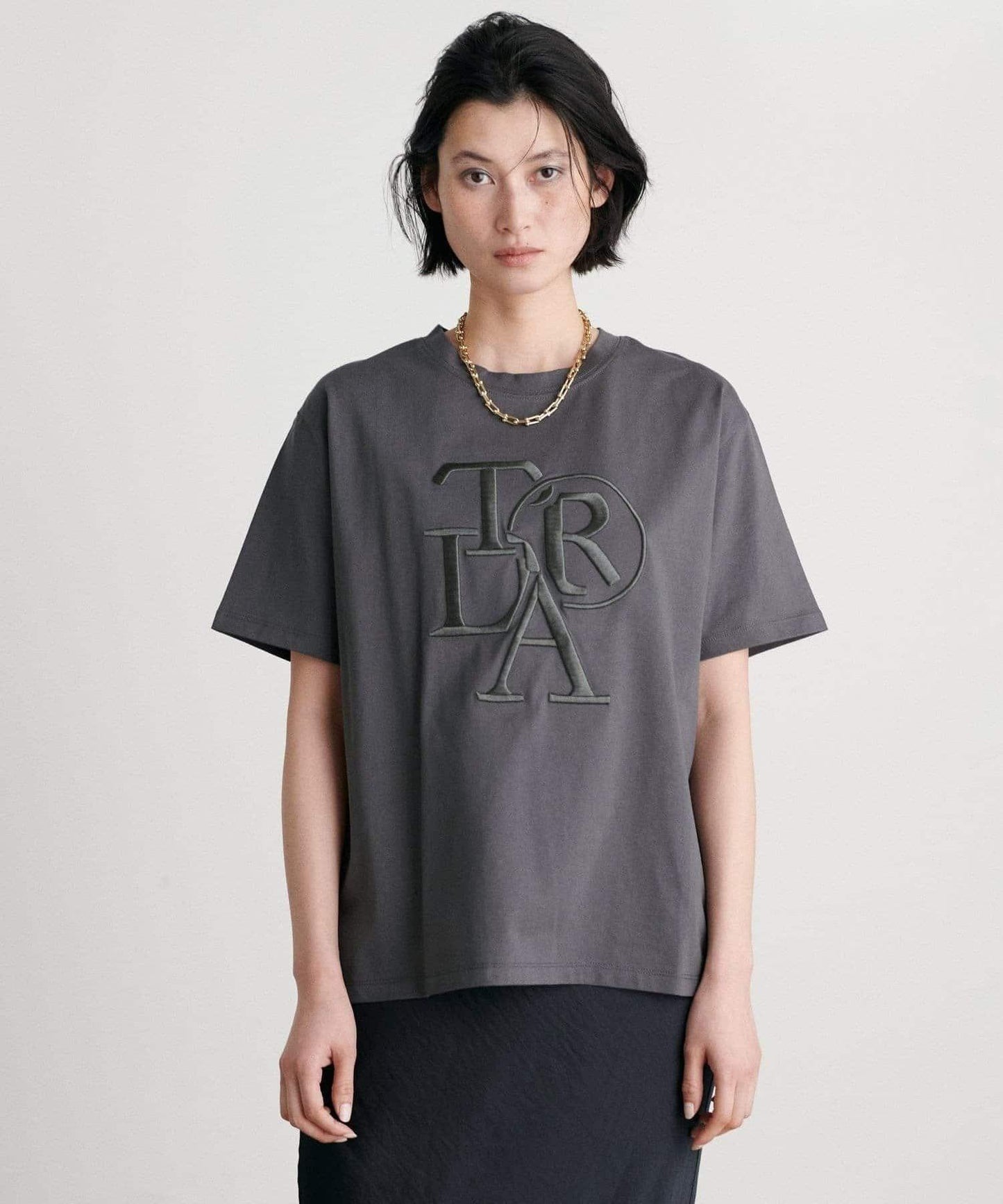 【LARUTA】加厚立體logo刺繡T恤