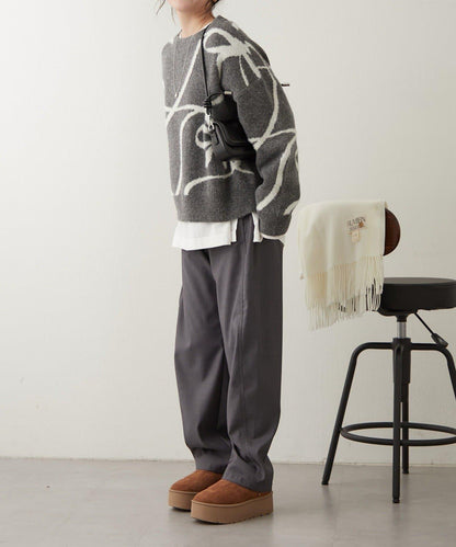 大蝴蝶結圖案針織衫