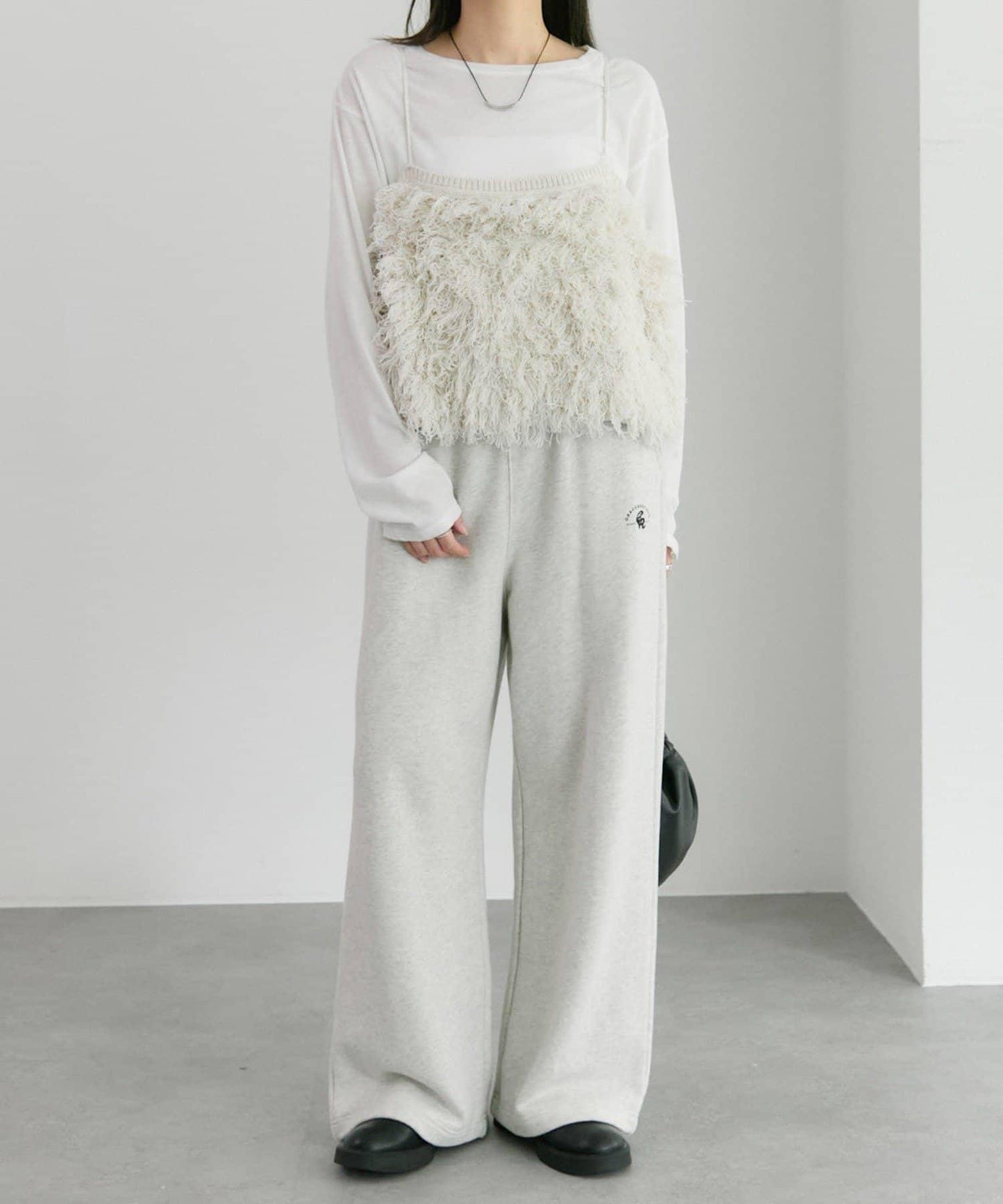 流蘇提花針織細肩帶背心