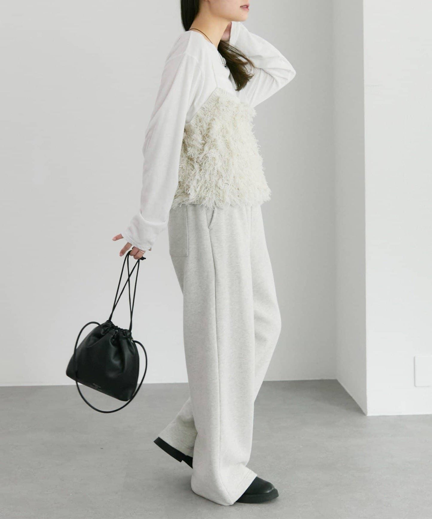 流蘇提花針織細肩帶背心