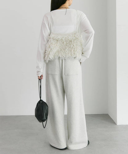 流蘇提花針織細肩帶背心