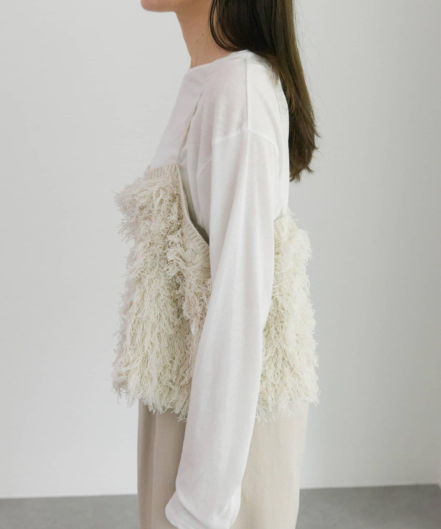 流蘇提花針織細肩帶背心