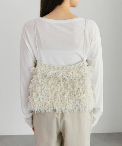 流蘇提花針織細肩帶背心